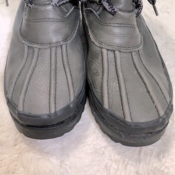 SPERRY Maritime black fur gray Leather Winter Boots - Picture 9 of 10